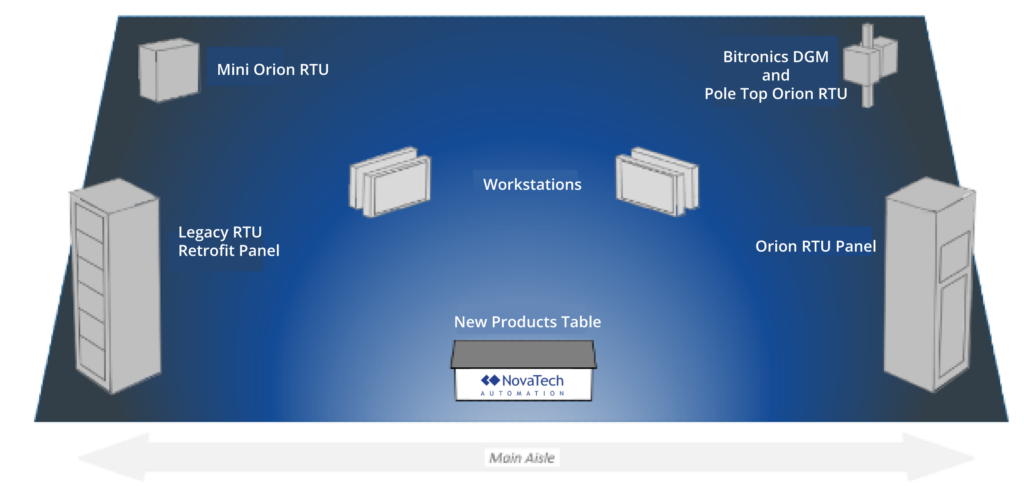 NovaTech Booth layout at DistribuTECH 2022