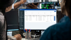 Argus Fleet Management software interface showing device status dashboard with real-time monitoring data, alarm notifications, and performance charts for NovaTech Orion RTUs and Kronos satellite clocks